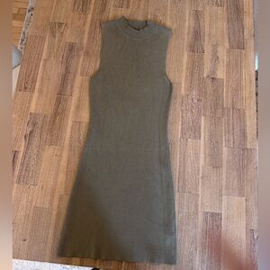 Green Dynamite Bodycon Mockneck Knit Dress Small